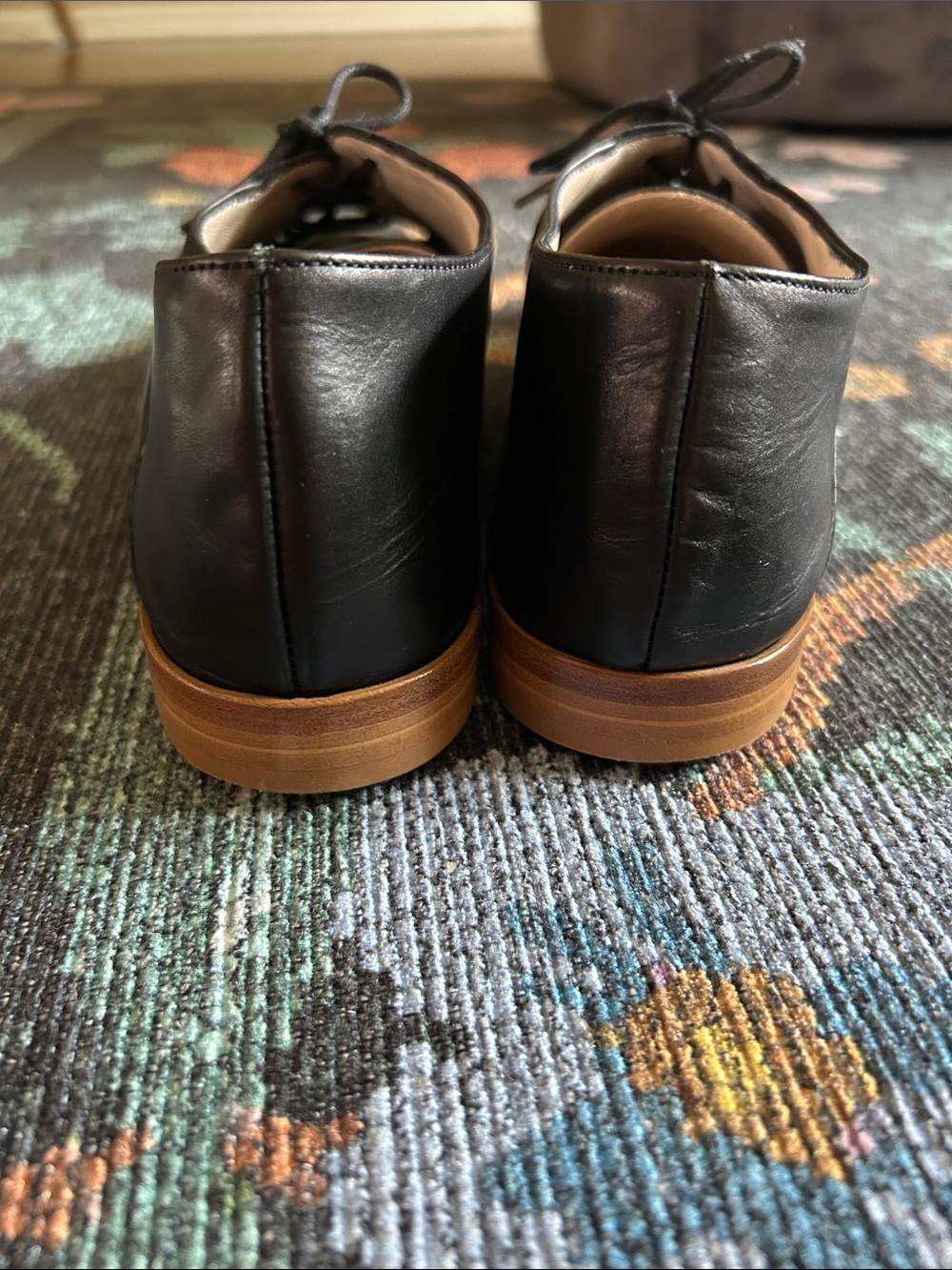Jamie Haller Black Oxfords EU 39 Fits Women size 9 Worn once! Rare!!🖤 - Picture 10 of 13